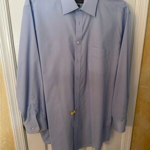 Stafford Elegant Blue Dress Shirt with Classic Business Style